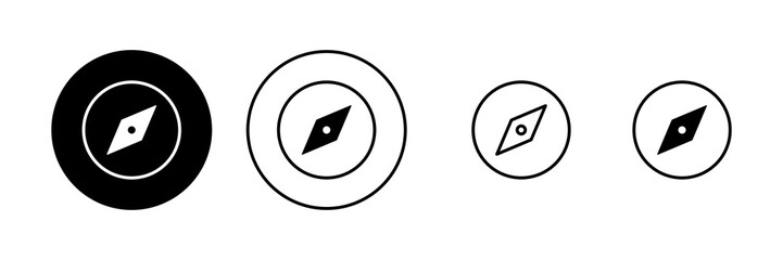 Compass icon vector. arrow compass icon sign and symbol