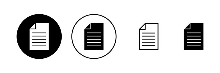 Document icon vector. Paper sign and symbol. File Icon