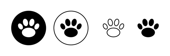 Paw icon vector. paw print sign and symbol. dog or cat paw