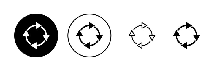 Recycle icon vector. Recycling sign and symbol.