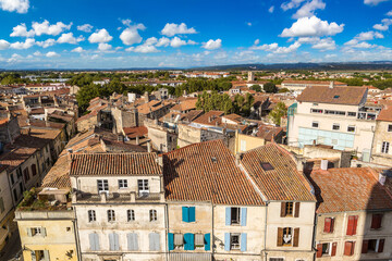 Aerial view of Arles, France