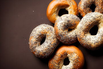 picture of tasty bagels, baked food item, a fast food for breakfast