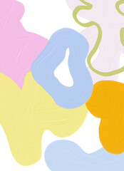 Frames Acrylic Texture Bubble Gum, Vanilla, Mango, Orange delicate pastel shades, Pear, Playful, Childish