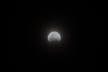 Lunar eclipse stage 2, January 20, 2019 at 8:51 pm pacific time in San Diego, CA. The total lunar...