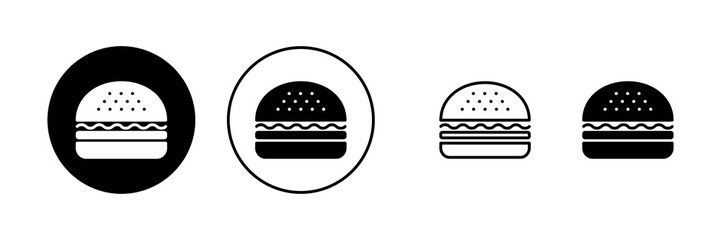 Burger icon vector. burger sign and symbol. hamburger