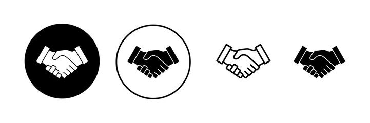 Handshake icon vector. business handshake sign and symbol. contact agreement