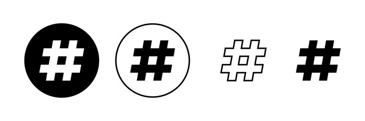 Hashtag icon vector. hashtag sign and symbol