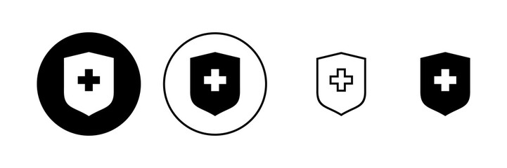 Health insurance icon vector. Insurance health document sign and symbol