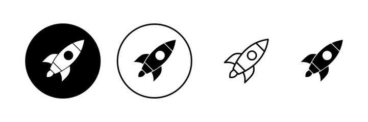 Rocket icon vector. Startup sign and symbol. rocket launcher icon