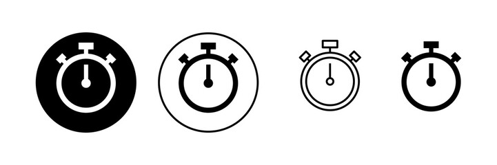 Stopwatch icon vector. Timer sign and symbol. Countdown icon. Period of time