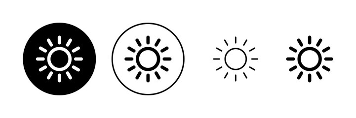 Sun icon vector. Brightness sign and symbol