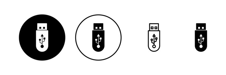 Usb icon vector. Flash disk sign and symbol. flash drive sign.