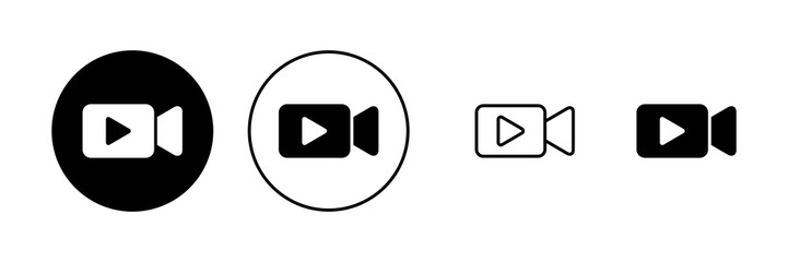 Video icon vector. video camera sign and symbol. movie sign. cinema