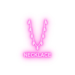 necklace neon icon