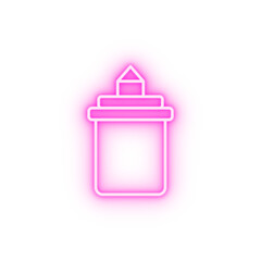 plastic cup neon icon