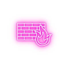 firewall neon icon
