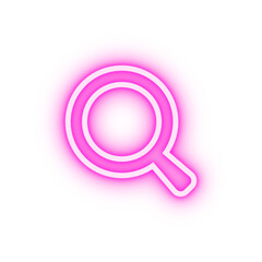 magnifier neon icon