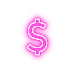 dollar sign neon icon