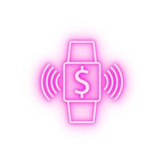 smart watch notification neon icon