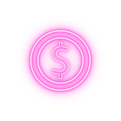a cent penny neon icon