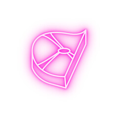 piece of meat neon icon