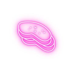 sliced bread neon icon