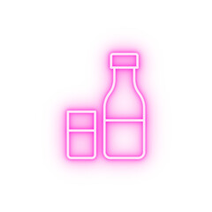 bottle of milk neon icon