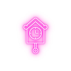 Time management clock countdown hour time timer neon icon