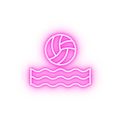 Beach ball neon icon