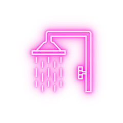Shower neon icon