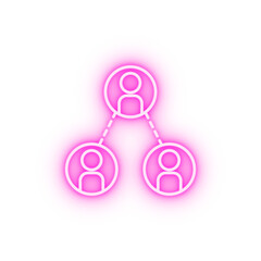 communication of personnel neon icon