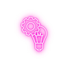 mechanism of idea neon icon