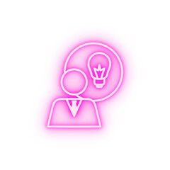 idea of a person neon icon