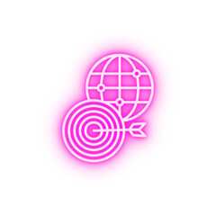 world goals neon icon