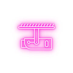 Smart security camera neon icon