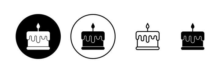 Cake icon vector. Cake sign and symbol. Birthday cake icon