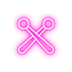 Drumstick neon icon