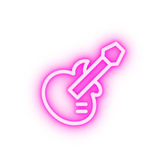 Guitar neon icon