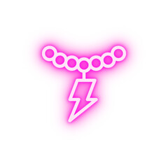 Necklace neon icon