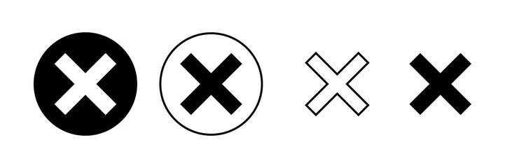 Obraz premium Close icon vector. Delete sign and symbol. cross sign