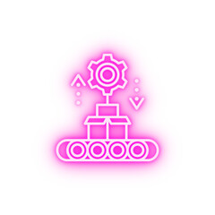assemble robotics neon icon
