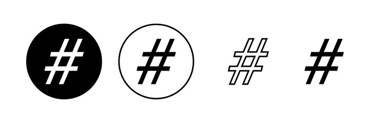 Obraz premium Hashtag icon vector. hashtag sign and symbol