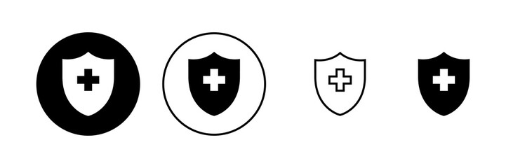 Obraz premium Health insurance icon vector. Insurance health document sign and symbol