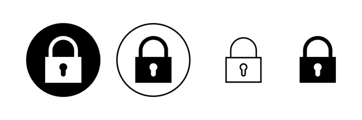 Lock icon vector. Padlock sign and symbol. Encryption icon. Security symbol