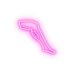 leg neon icon