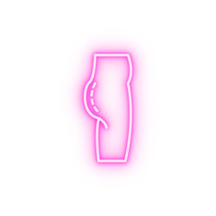 buttocks neon icon
