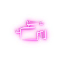 camera outine logo style neon icon