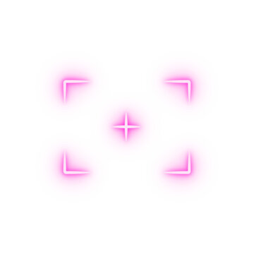 photo fraime outine logo style neon icon