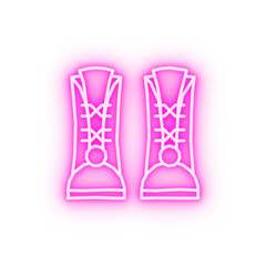 Boots neon icon