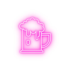 alcohol beer drink glass neon icon